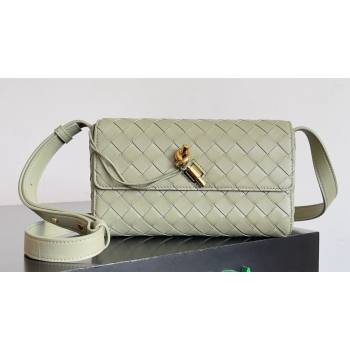 Bottega Veneta Mini Andiamo Cross-Body Intrecciato leather bag TRAVERTINE with metallic knot closure 2024 (misu-23122036)