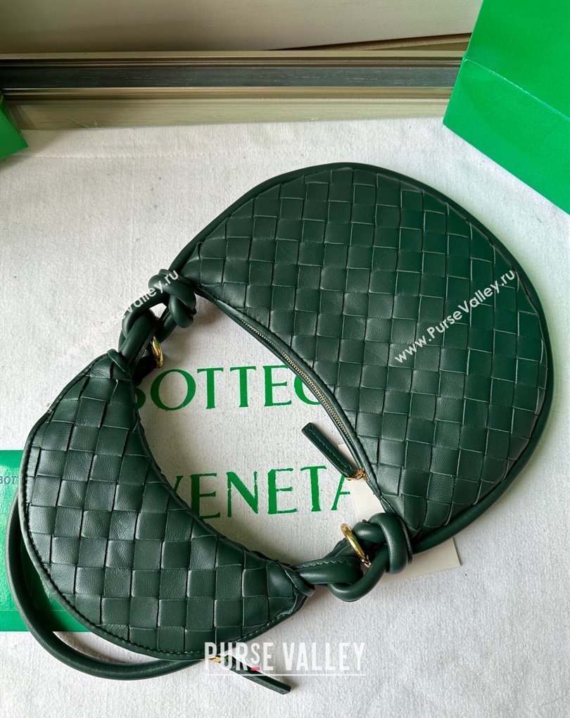 Bottega Veneta Small Gemelli Intrecciato leather shoulder bag 776764 EMERALD GREEN 2024 (wante-23122006)