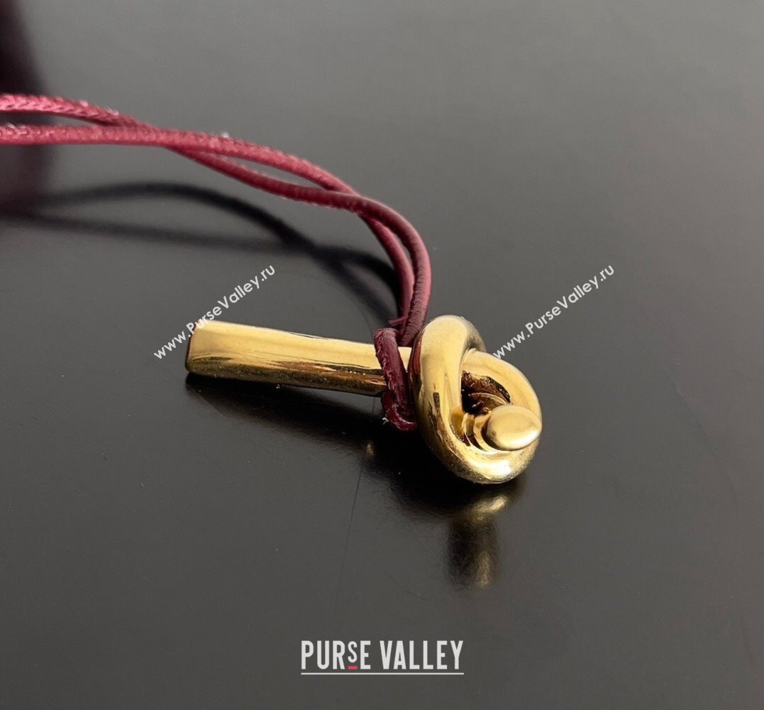 Bottega Veneta Long Clutch Andiamo With Handle Intrecciato leather bag BAROLO with metallic knot closure 2024 (misu-23122030)