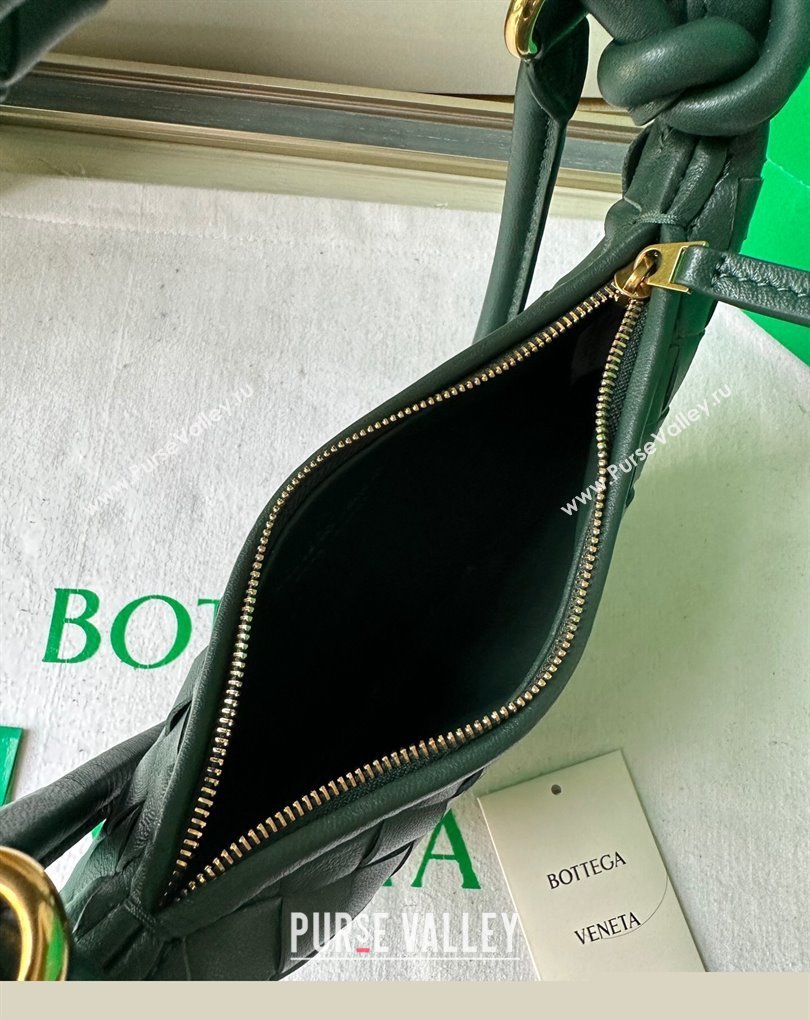 Bottega Veneta Small Gemelli Intrecciato leather shoulder bag 776764 EMERALD GREEN 2024 (wante-23122006)