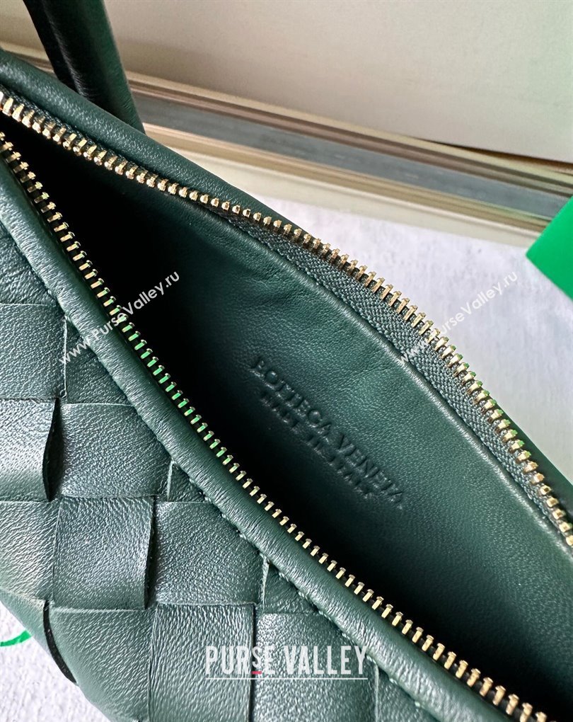 Bottega Veneta Small Gemelli Intrecciato leather shoulder bag 776764 EMERALD GREEN 2024 (wante-23122006)
