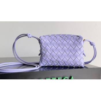 Bottega Veneta Mini Loop Camera Intrecciato leather cross-body Bag OYSTER 2024 (misu-23122011)