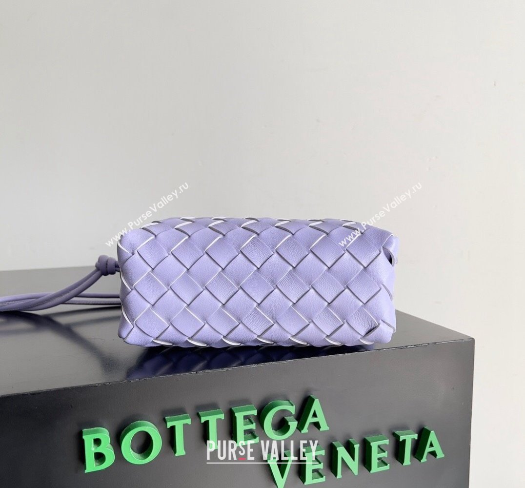 Bottega Veneta Mini Loop Camera Intrecciato leather cross-body Bag OYSTER 2024 (misu-23122011)