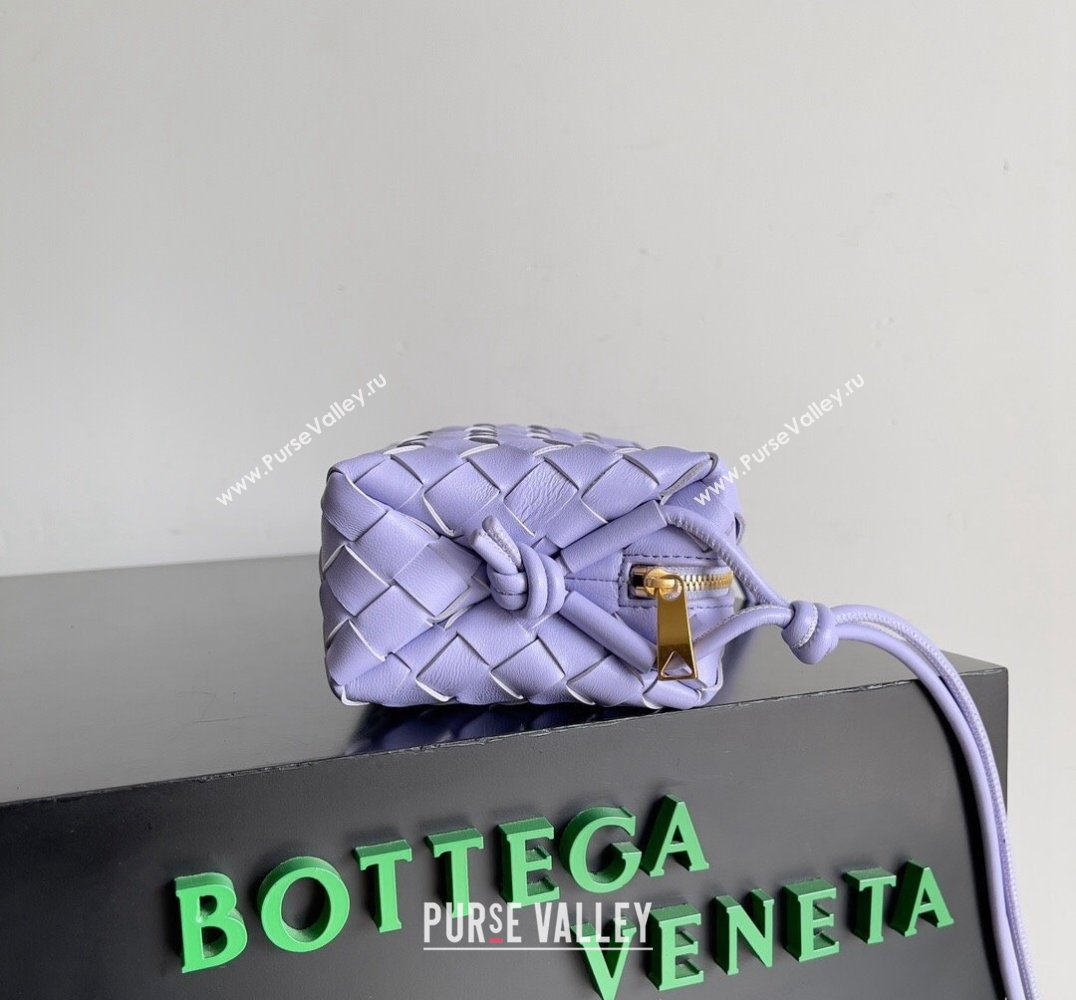 Bottega Veneta Mini Loop Camera Intrecciato leather cross-body Bag OYSTER 2024 (misu-23122011)