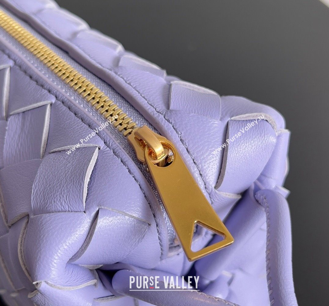 Bottega Veneta Mini Loop Camera Intrecciato leather cross-body Bag OYSTER 2024 (misu-23122011)