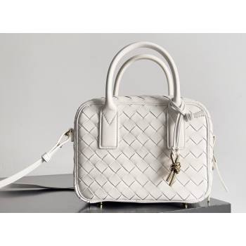 Bottega Veneta Small Getaway Intrecciato leather top handle bag with adjustable and detachable strap White 2024 (misu-23122023)