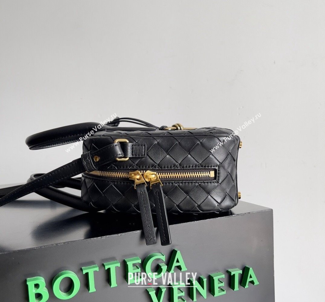 Bottega Veneta Small Getaway Intrecciato leather top handle bag with adjustable and detachable strap Black 2024 (misu-23122024)