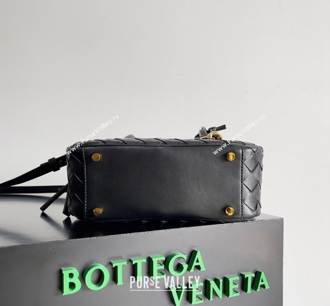 Bottega Veneta Small Getaway Intrecciato leather top handle bag with adjustable and detachable strap Black 2024 (misu-23122024)