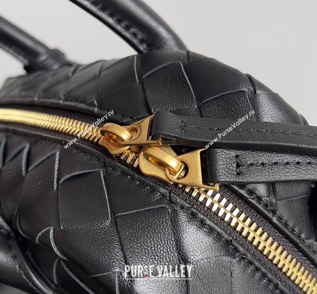 Bottega Veneta Small Getaway Intrecciato leather top handle bag with adjustable and detachable strap Black 2024 (misu-23122024)