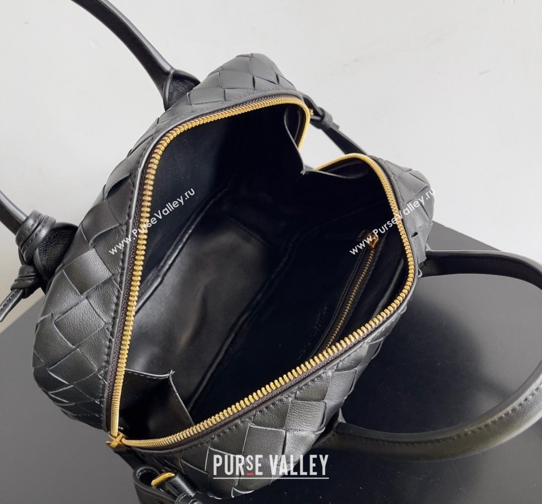 Bottega Veneta Small Getaway Intrecciato leather top handle bag with adjustable and detachable strap Black 2024 (misu-23122024)