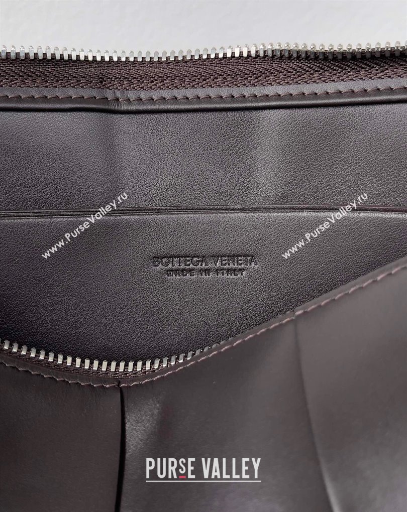 Bottega Veneta Large Cassette Pouch Intreccio leather wristlet Bag LIGHT BROWN 2024 (misu-23122014)