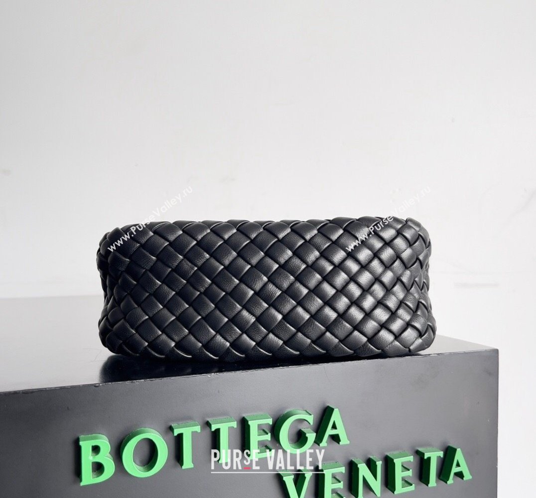 Bottega Veneta Mini Cobble Shoulder Bag in padded Intreccio leather Black 2024 (misu-23122003)