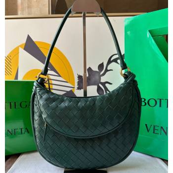 Bottega Veneta Medium Gemelli Intrecciato leather shoulder bag 764281 EMERALD GREEN 2024 (wante-23122004)