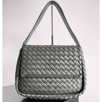 Bottega Veneta Large Cobble Shoulder Bag in padded Intreccio leather CAMPING 2024 (misu-23122002)