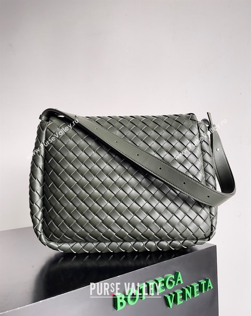 Bottega Veneta Large Cobble Shoulder Bag in padded Intreccio leather CAMPING 2024 (misu-23122002)