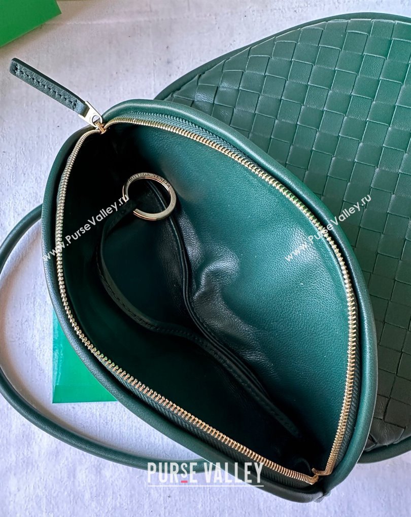 Bottega Veneta Medium Gemelli Intrecciato leather shoulder bag 764281 EMERALD GREEN 2024 (wante-23122004)