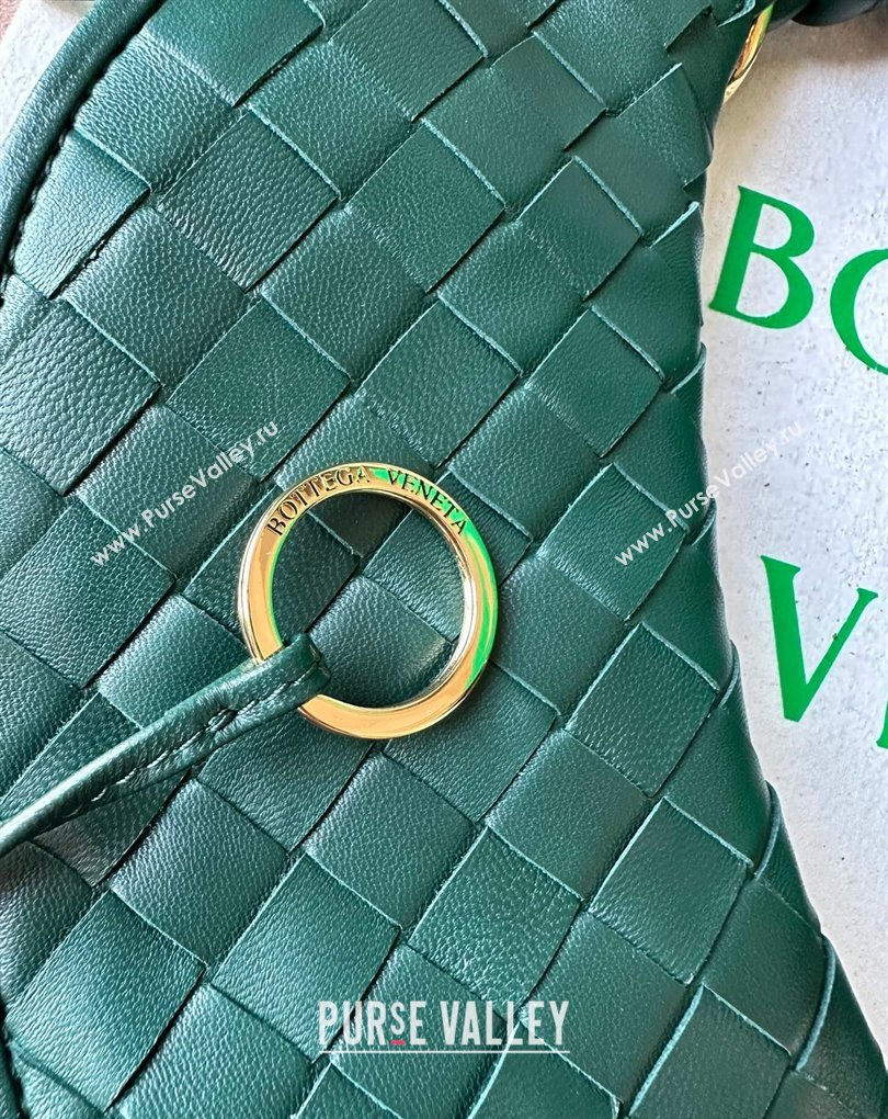 Bottega Veneta Medium Gemelli Intrecciato leather shoulder bag 764281 EMERALD GREEN 2024 (wante-23122004)