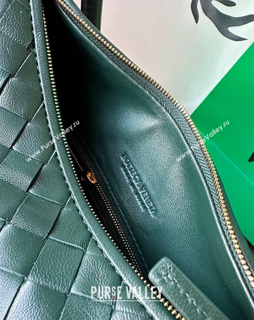 Bottega Veneta Medium Gemelli Intrecciato leather shoulder bag 764281 EMERALD GREEN 2024 (wante-23122004)