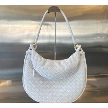 Bottega Veneta Large Gemelli Intrecciato leather shoulder bag 764053 White 2023 (wante-23122002)