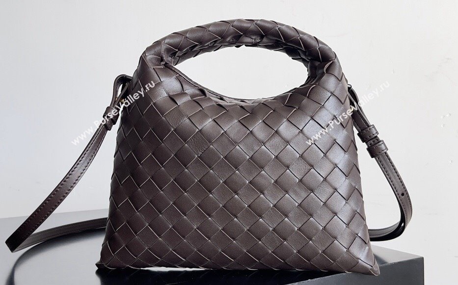 Bottega Veneta Mini Hop Intrecciato leather cross-body Bag with detachable strap FONDANT 2024 (misu-23122006)