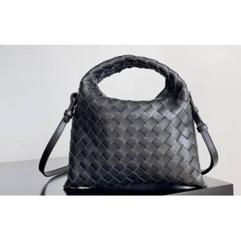 Bottega Veneta Mini Hop Intrecciato leather cross-body Bag with detachable strap Black 2024 (misu-23122005)