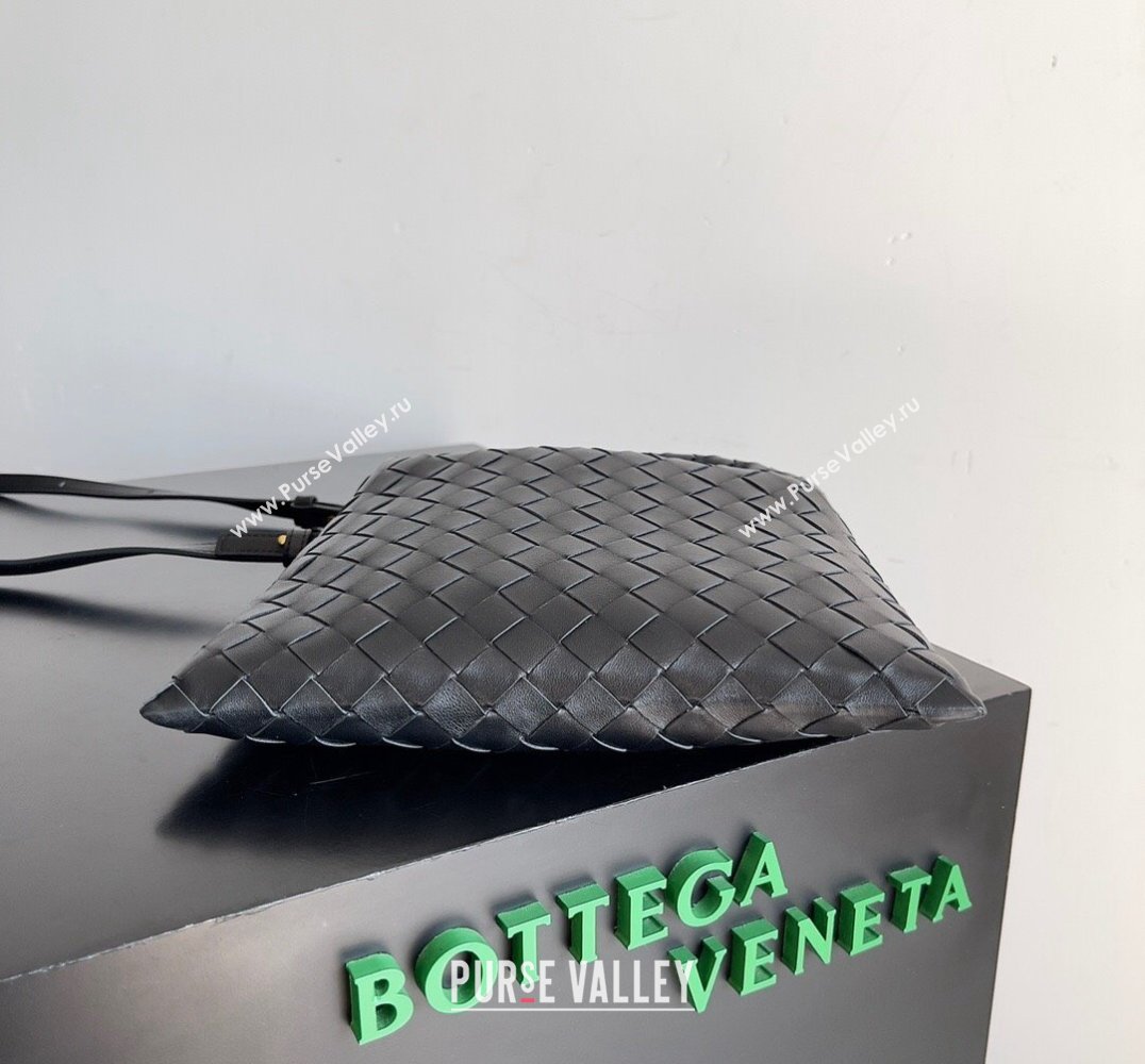 Bottega Veneta Mini Hop Intrecciato leather cross-body Bag with detachable strap Black 2024 (misu-23122005)
