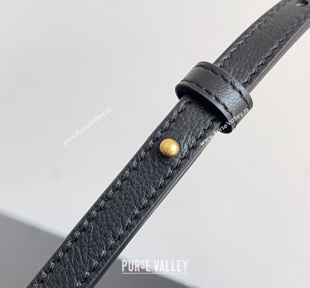 Bottega Veneta Mini Hop Intrecciato leather cross-body Bag with detachable strap Black 2024 (misu-23122005)