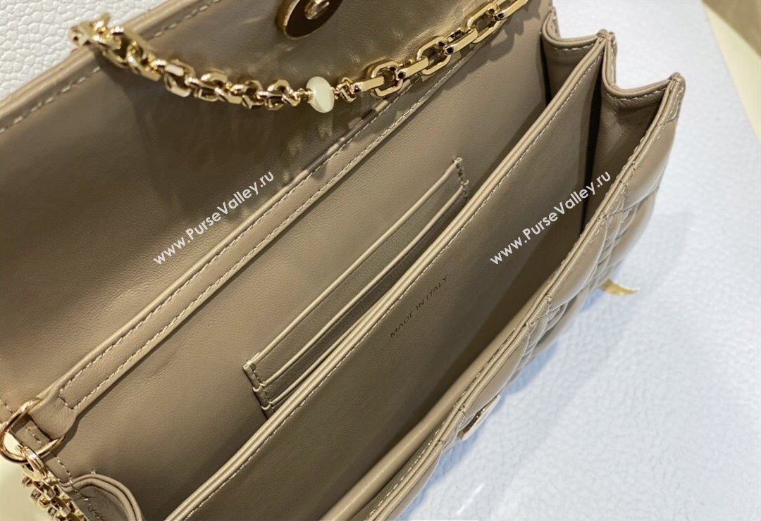 Miss Dior Mini Bag in Cannage Lambskin Camel with Removable jewel chain 2024 (XXG-23122001)