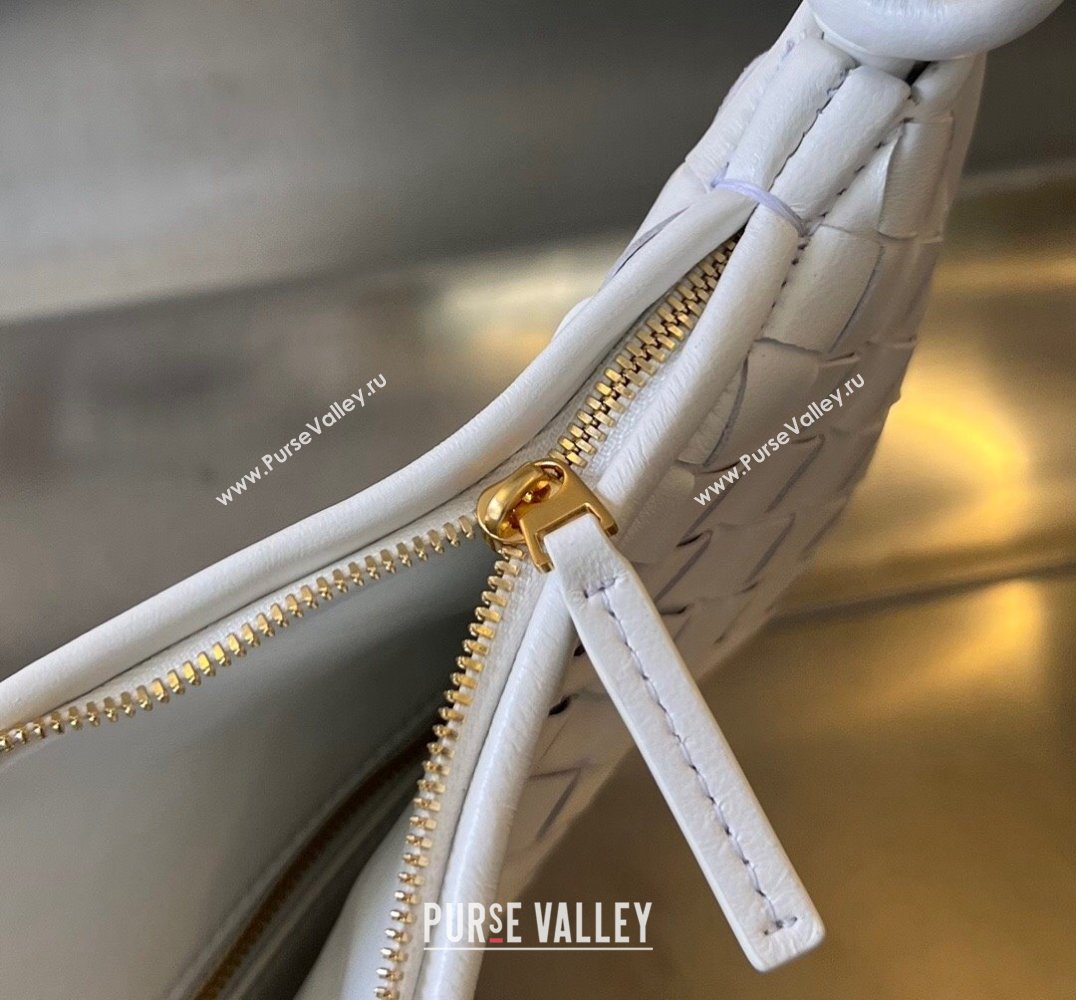 Bottega Veneta Large Gemelli Intrecciato leather shoulder bag 764053 White 2023 (wante-23122002)