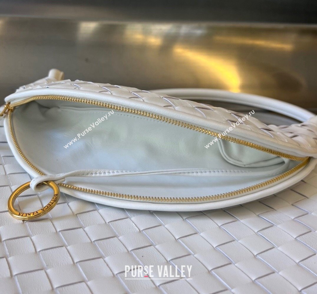 Bottega Veneta Large Gemelli Intrecciato leather shoulder bag 764053 White 2023 (wante-23122002)