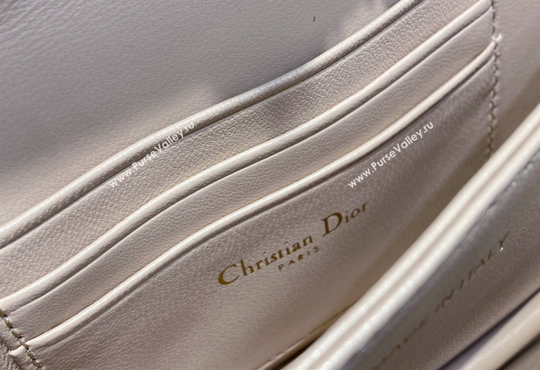 Miss Dior Mini Bag in Cannage Lambskin Beige with Removable jewel chain 2024 (XXG-23122007)