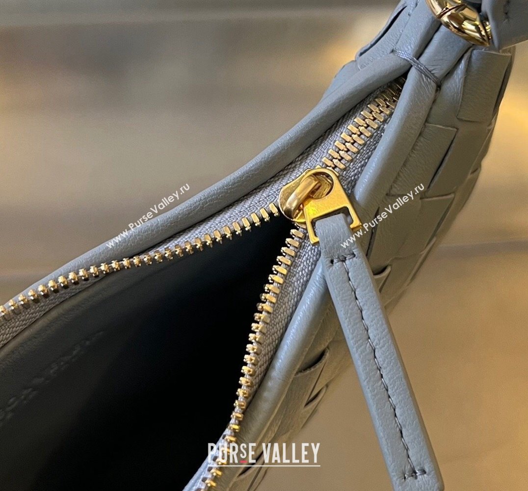 Bottega Veneta Small Gemelli Intrecciato leather shoulder bag 776764 AGATE GREY / GLACIER 2024 (wante-23122007)