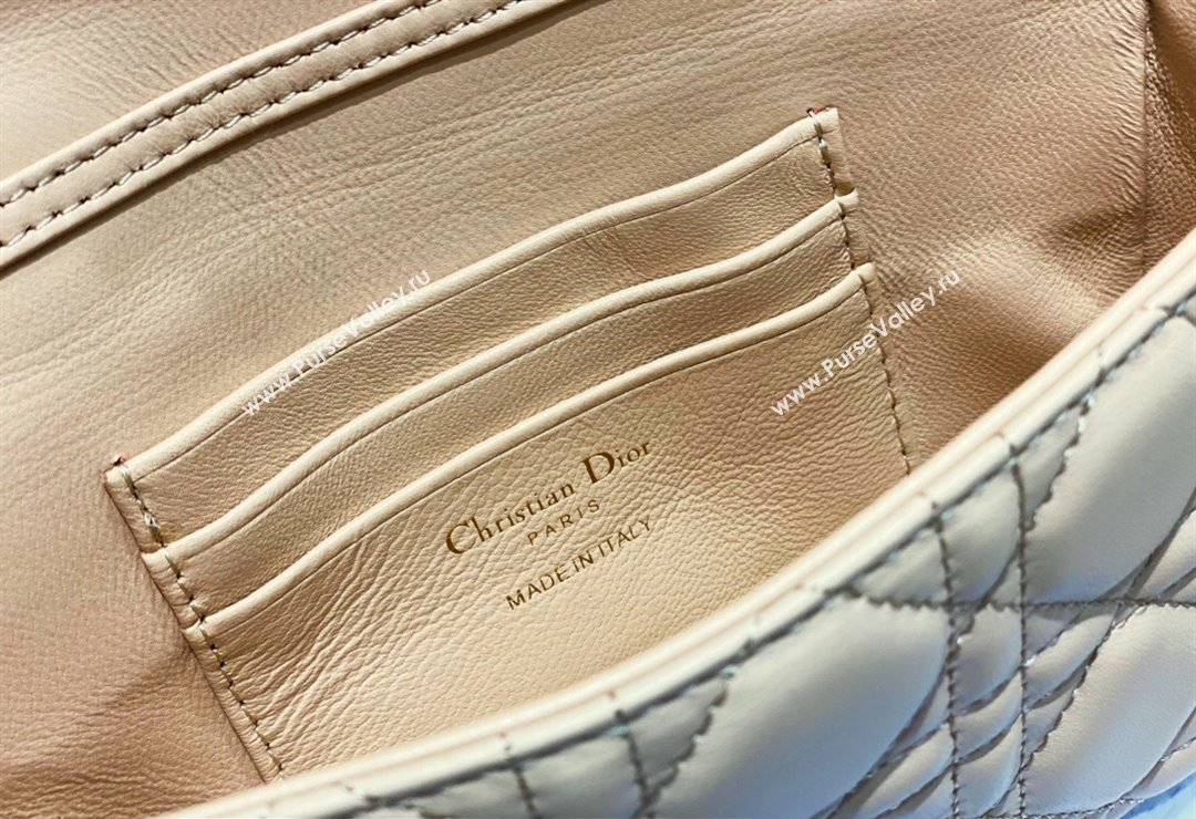 Lady Dior Phone Pouch Bag in Cannage Lambskin Beige with Removable jewel chain 2024 (XXG-23122018)