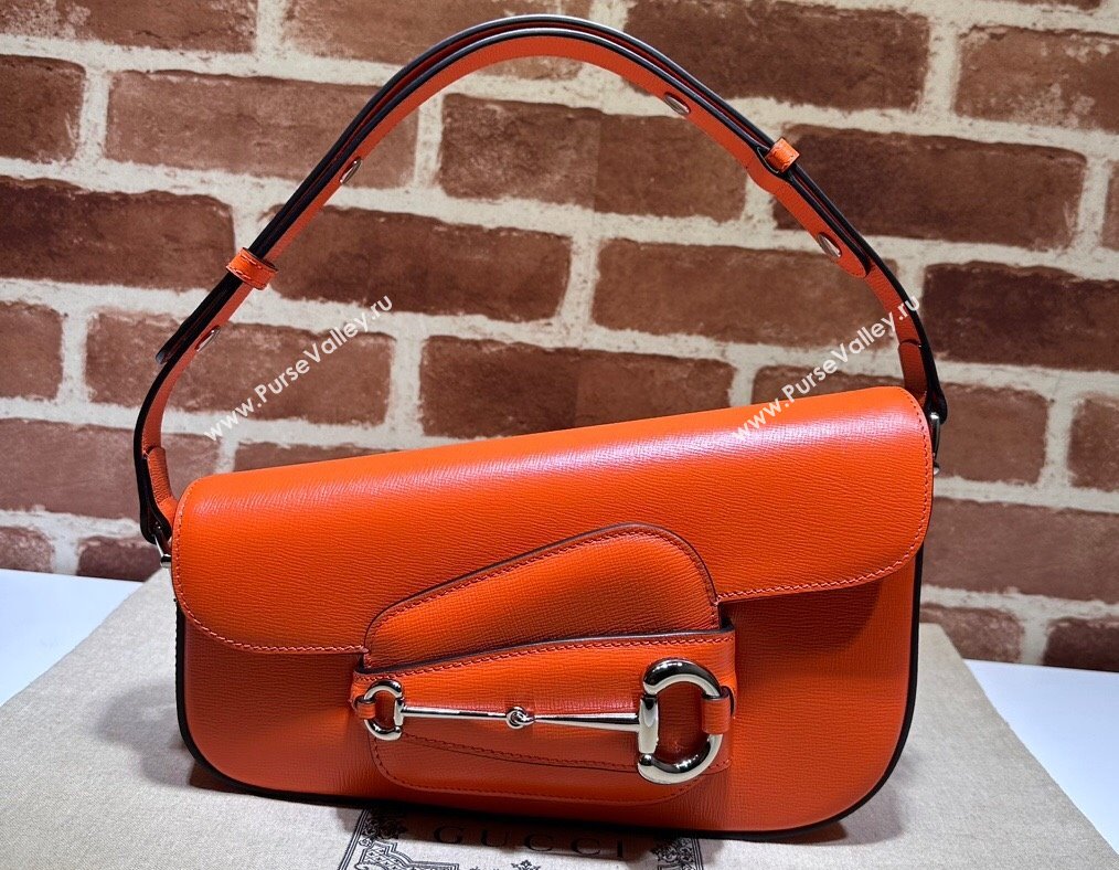 Gucci Horsebit 1955 small shoulder bag 764155 Leather Orange (dlh-23122101)