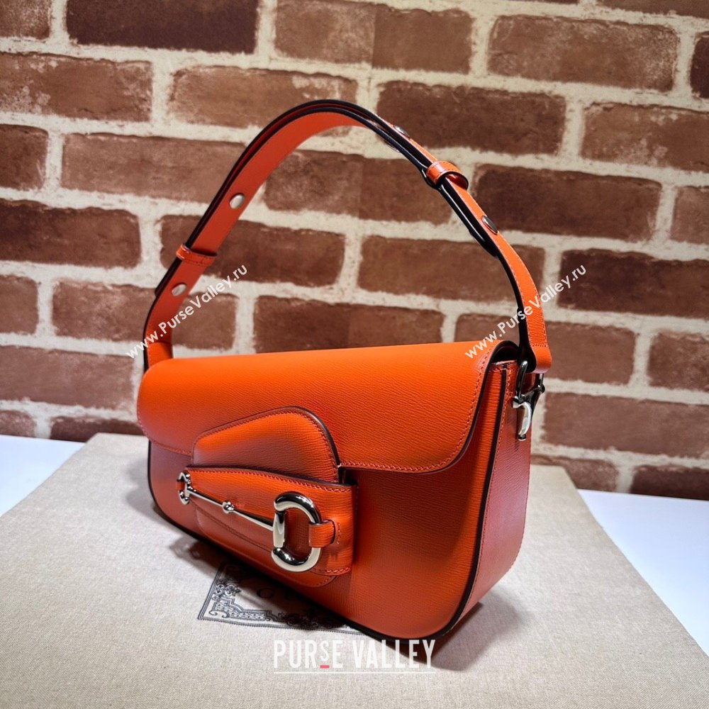 Gucci Horsebit 1955 small shoulder bag 764155 Leather Orange (dlh-23122101)