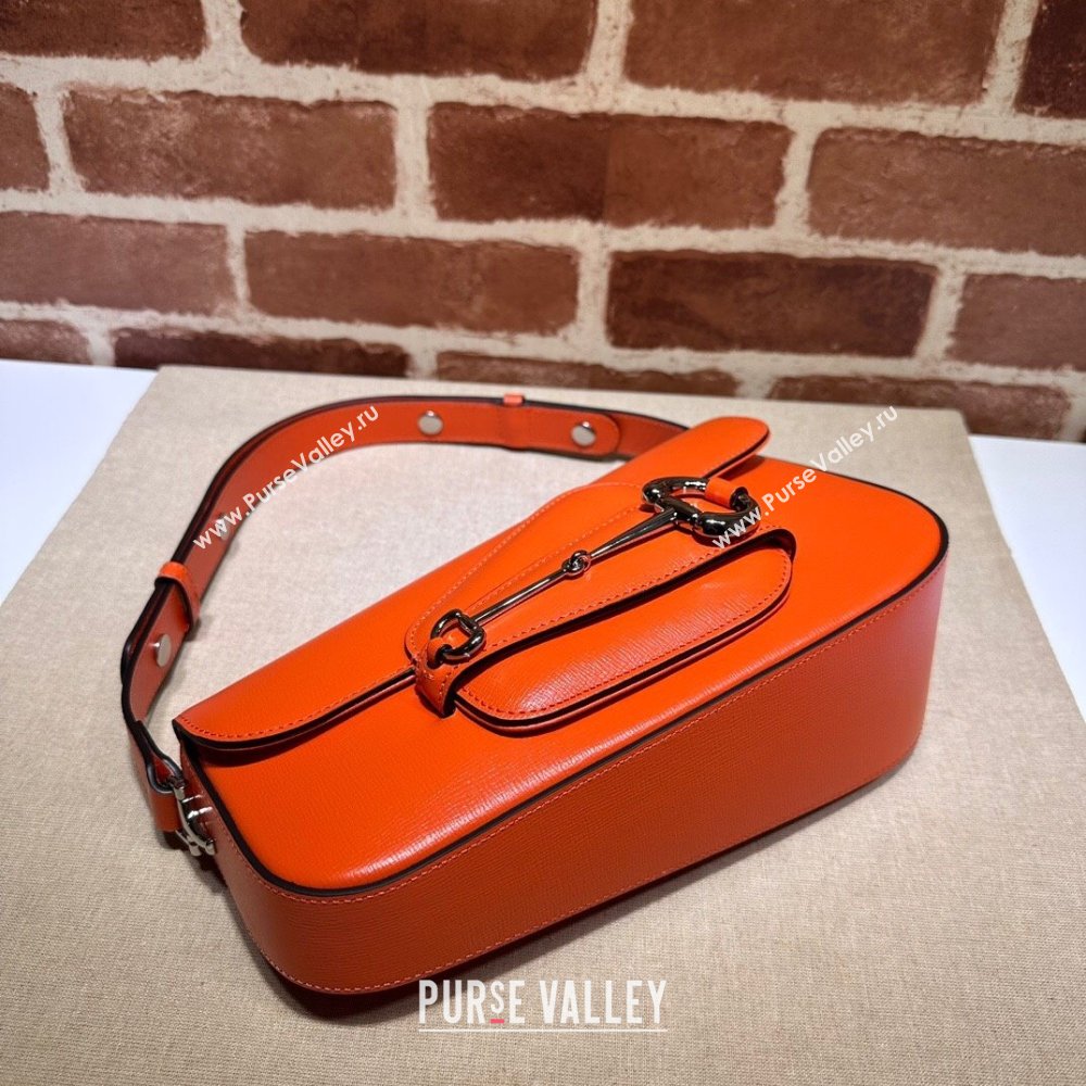 Gucci Horsebit 1955 small shoulder bag 764155 Leather Orange (dlh-23122101)