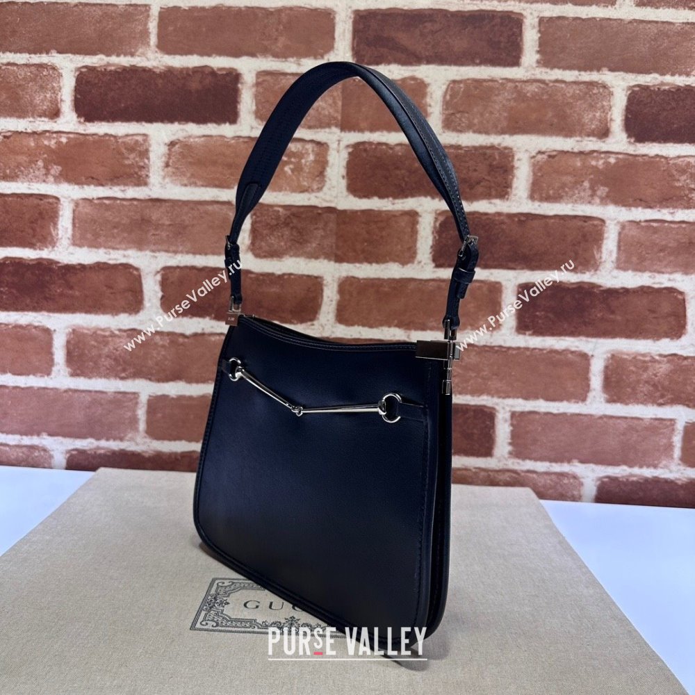 Gucci Horsebit Slim small shoulder bag 764191 Leather Black (dlh-23122114)