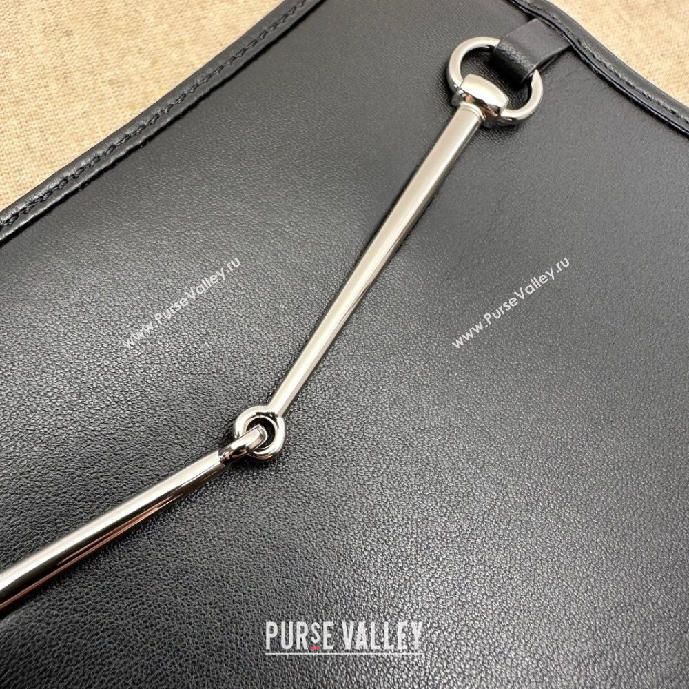 Gucci Horsebit Slim small shoulder bag 764191 Leather Black (dlh-23122114)