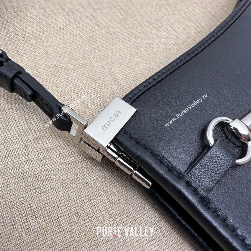 Gucci Horsebit Slim small shoulder bag 764191 Leather Black (dlh-23122114)