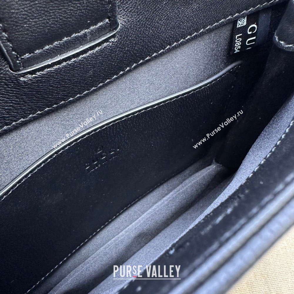 Gucci Horsebit Slim small shoulder bag 764191 Leather Black (dlh-23122114)