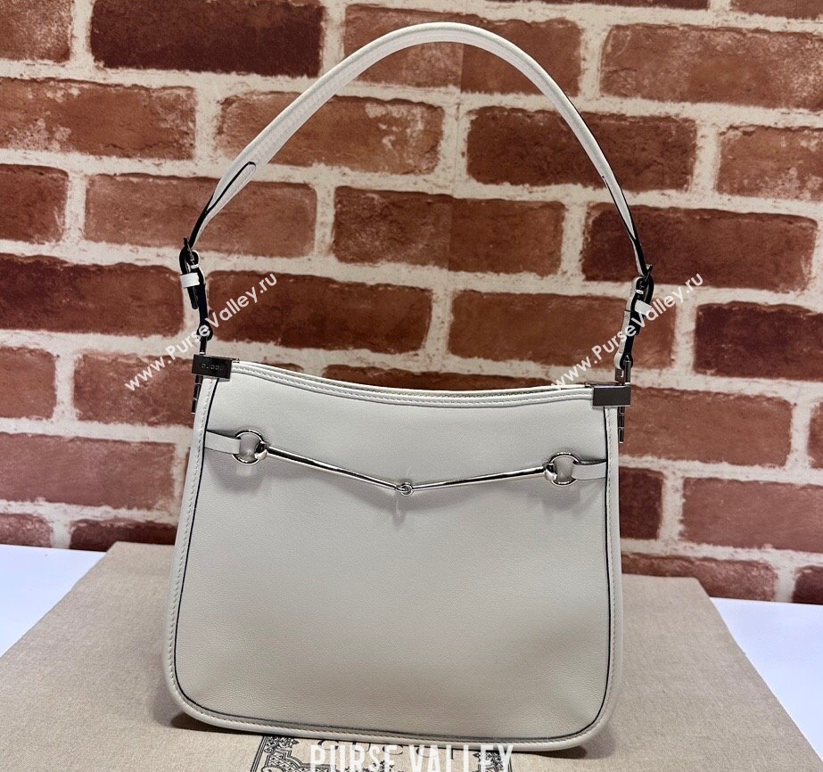 Gucci Horsebit Slim small shoulder bag 764191 Leather White (dlh-23122115)