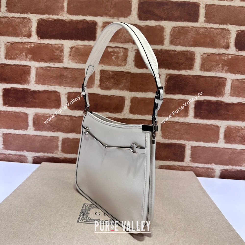 Gucci Horsebit Slim small shoulder bag 764191 Leather White (dlh-23122115)