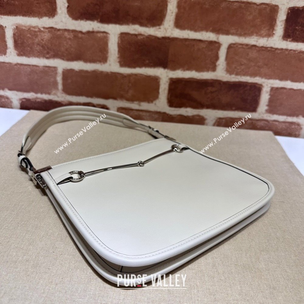 Gucci Horsebit Slim small shoulder bag 764191 Leather White (dlh-23122115)