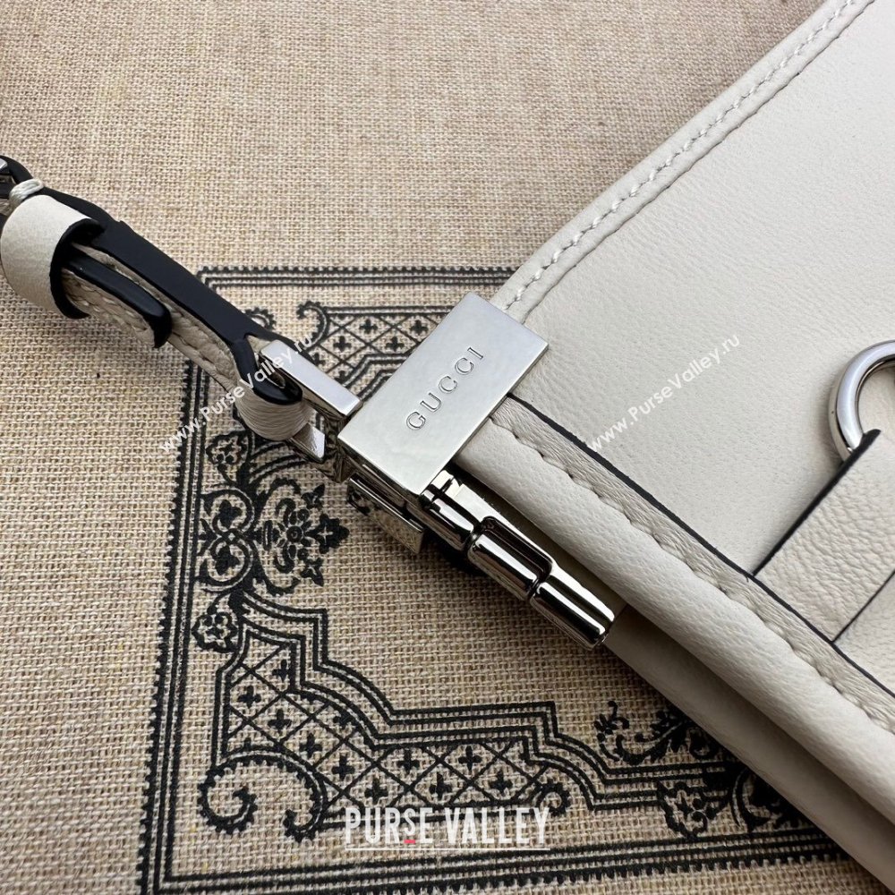 Gucci Horsebit Slim small shoulder bag 764191 Leather White (dlh-23122115)