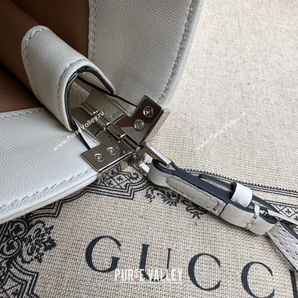 Gucci Horsebit Slim small shoulder bag 764191 Leather White (dlh-23122115)