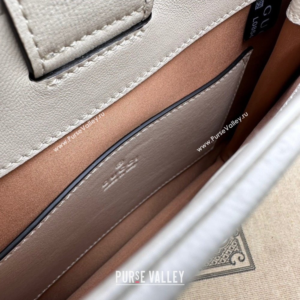 Gucci Horsebit Slim small shoulder bag 764191 Leather White (dlh-23122115)
