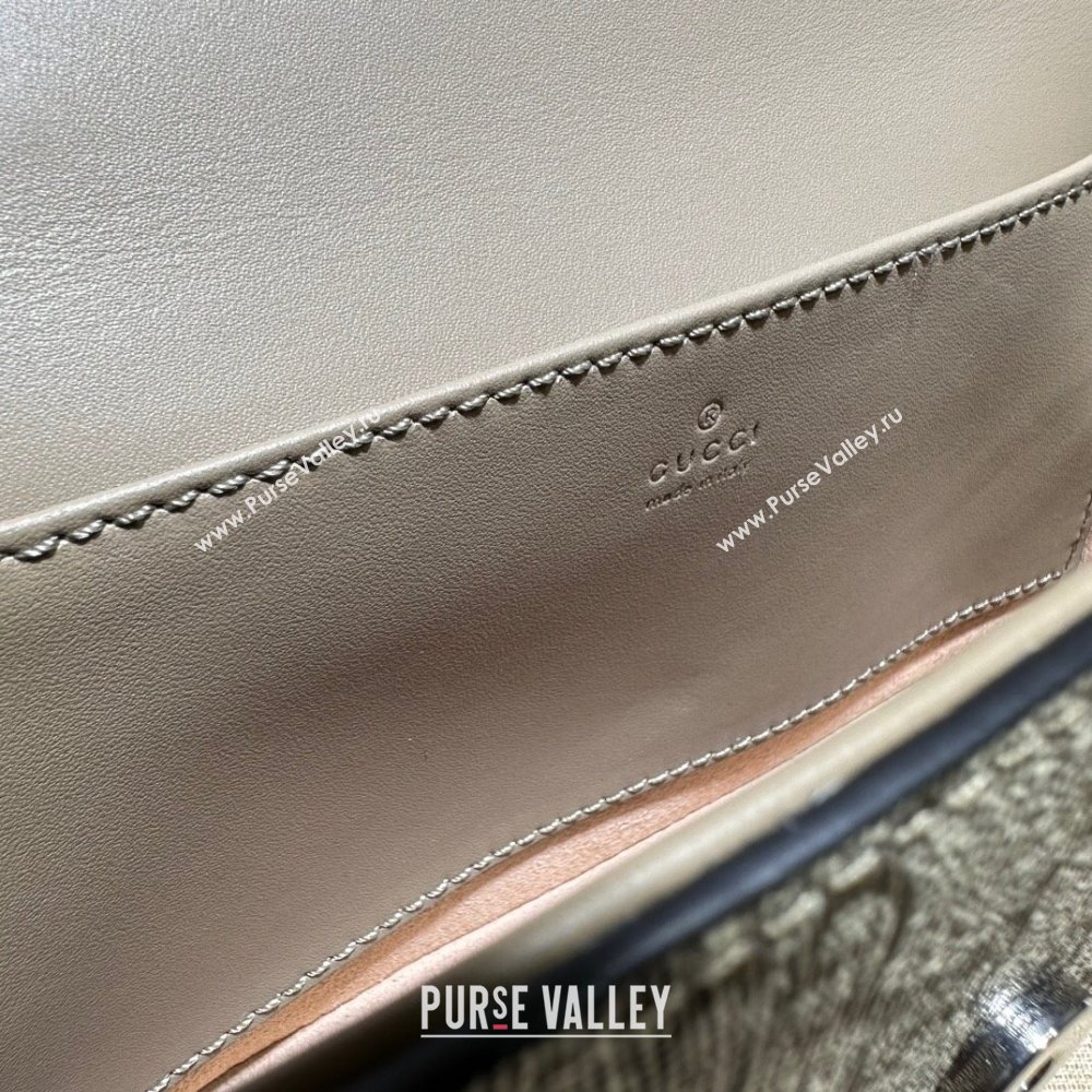 Gucci Petite GG Super mini bag 760194 Beige and ebony GG Supreme canvas (dlh-23122210)