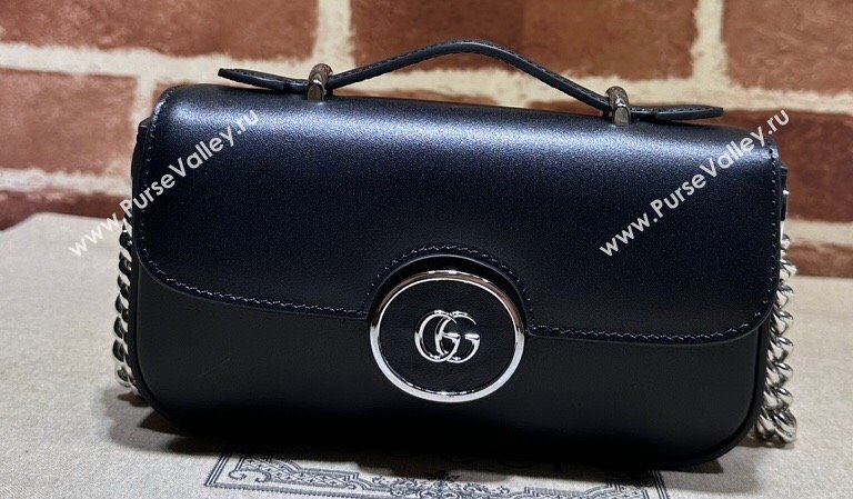 Gucci Petite GG Super mini bag 760194 Leather Black (dlh-23122211)