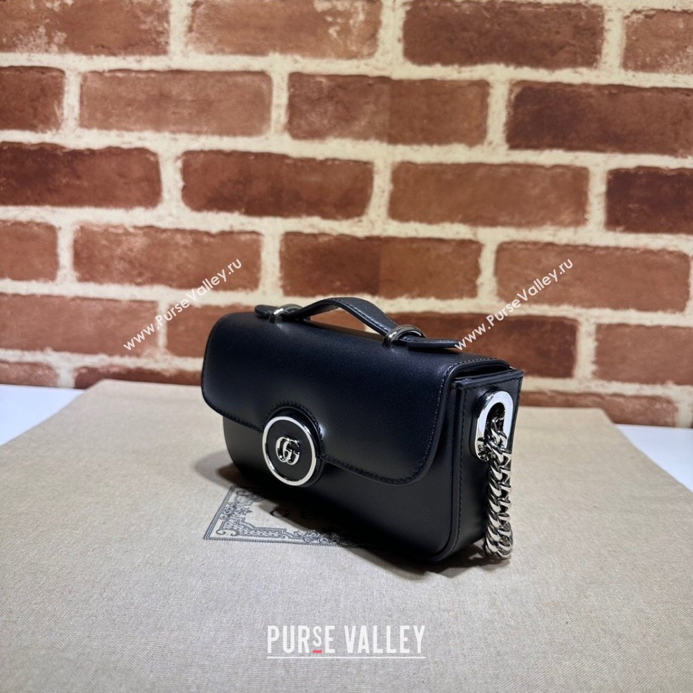 Gucci Petite GG Super mini bag 760194 Leather Black (dlh-23122211)
