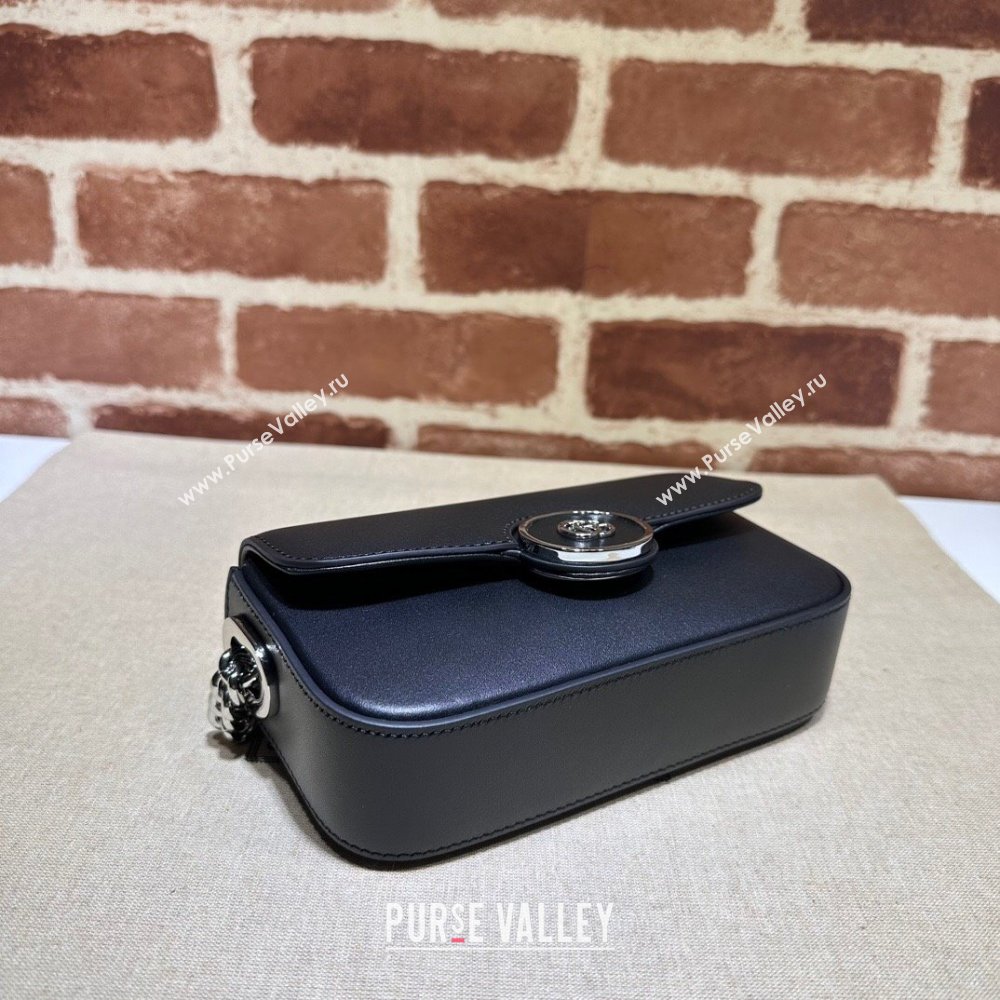Gucci Petite GG Super mini bag 760194 Leather Black (dlh-23122211)